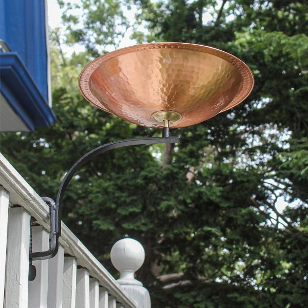 Handmade Hammered Solid Copper Birdbath for Garden - Outdoor Decorative Bird Bath with Rustic Patina Finish - Perfect for Attracting Birds to Your Backyard, Patio or Garden Decor