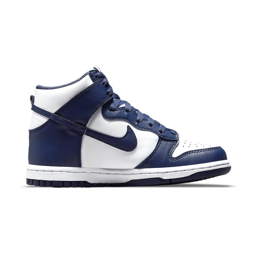 Nike Dunk High GS Sneakers in Midnight Navy & White - Stylish & Comfortable Basketball Shoes for Women & Teens - Perfect for Casual Wear, School & Street Fashion
