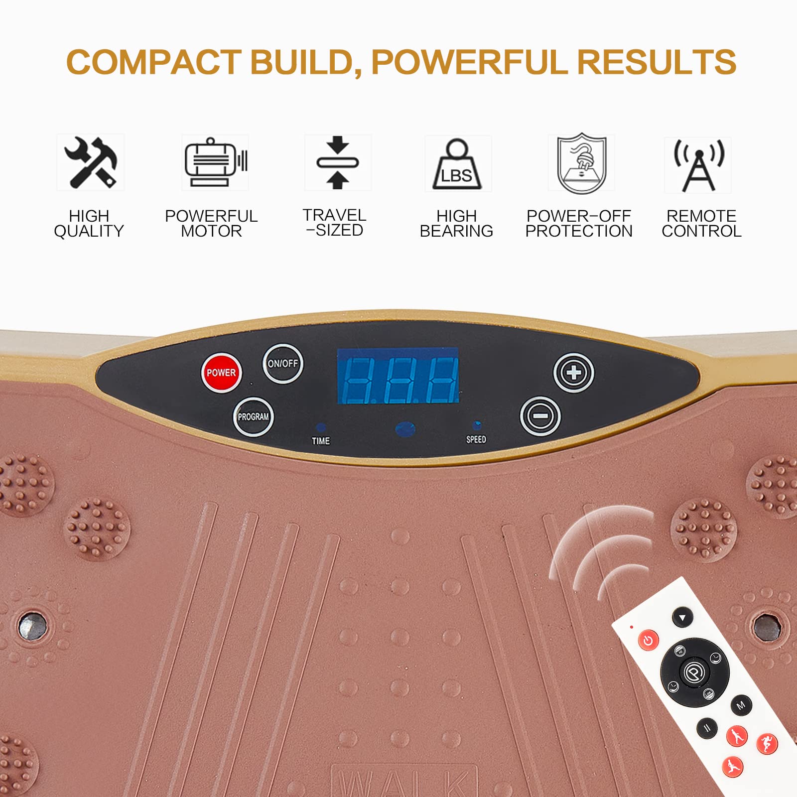 YOKELE Vibration Plate Exercise Machine for Home - Full Body Workout Platform with Resistance Bands & Remote Control, Weight Loss & Muscle Toning Equipment - Perfect for Home Gym, Physical Therapy & Recovery Training