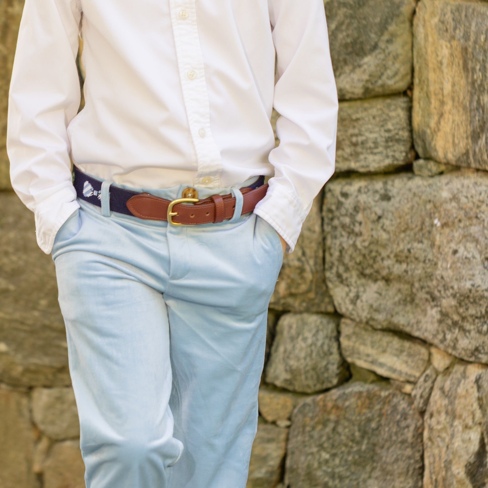 Bradford Trousers for Men - Bay Tree Blue Velvet Pants | Comfortable & Stylish Casual Wear for Office, Dating & Special Occasions