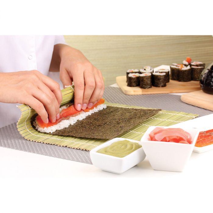 Premium Bamboo Sushi Rolling Mat with Rice Paddle - Perfect for Homemade Sushi, Onigiri & Japanese Cooking - Ideal for Sushi Lovers & Home Chefs