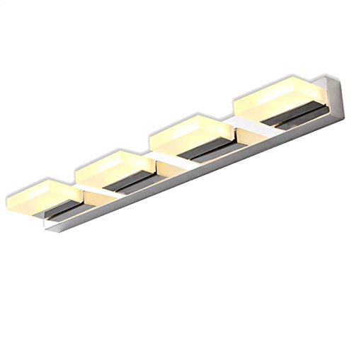 LUMINTURS 12W Modern Vanity Wall Sconce - LED Mirror Light Fixture with Acrylic Shade, Warm White 3000K, Surface Mount for Bedroom & Bathroom - Perfect for Makeup Vanity, Dressing Room and Bathroom Lighting