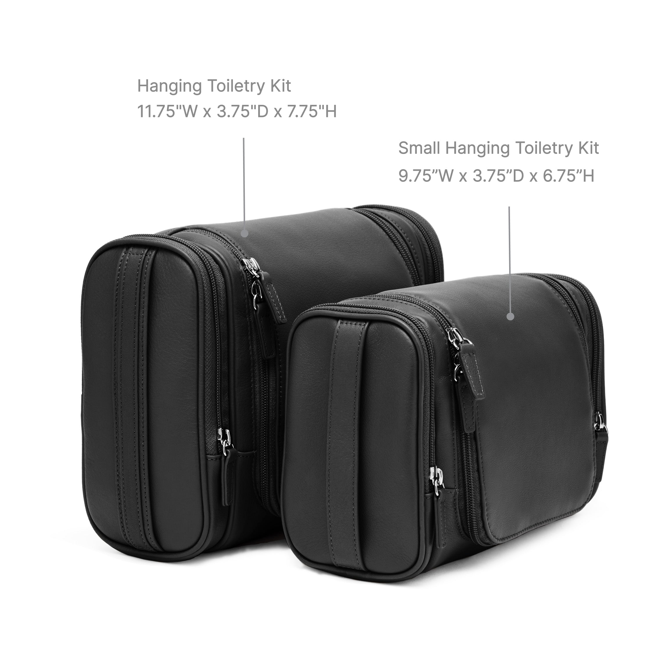 Premium Leather Hanging Toiletry Bag for Travel - Cognac Brown Organizer with Multiple Pockets | Perfect for Camping, Gym & Business Trips