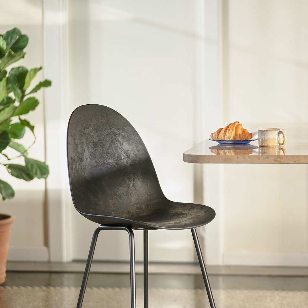 Eternity Modern Dining Chair - Mid Century Style Wooden Seat with Upholstered Cushion - Perfect for Kitchen, Dining Room & Breakfast Nook