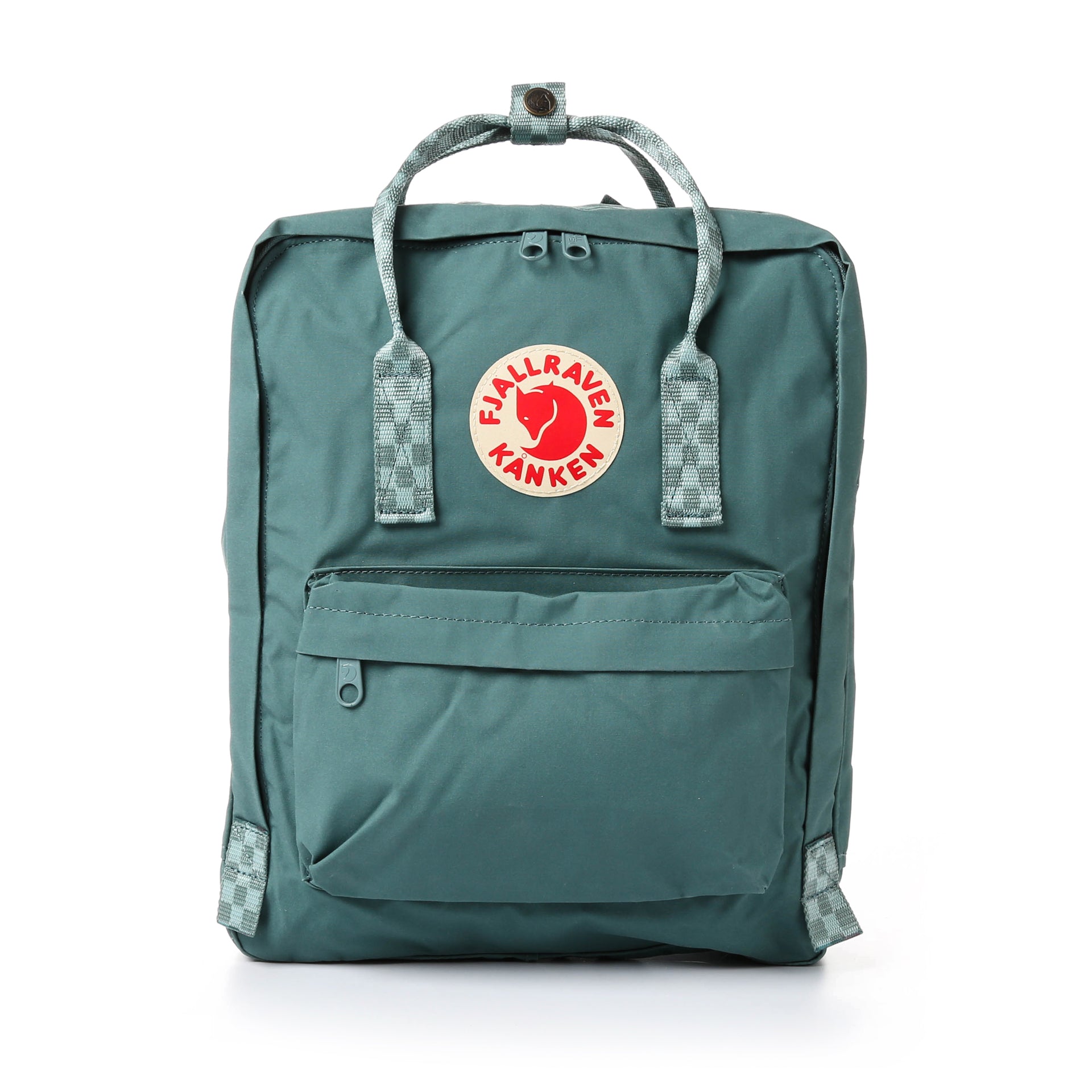 Fjallraven Kanken Backpack Frost Green Chess Pattern - Stylish & Durable School, Travel & Outdoor Daypack