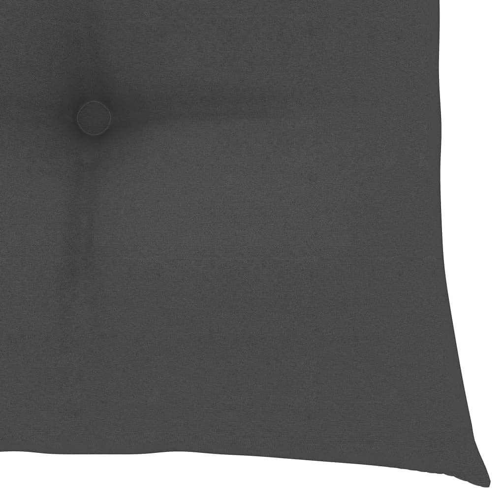 Premium 2-Pack Anthracite Chair Cushions 15.7x15.7x2.8 Inch - Soft Cotton Stuffed Seat Pads with Ties for Indoor/Outdoor Use - Perfect for Dining Chairs, Patio Furniture, Office Seating & Home Decor