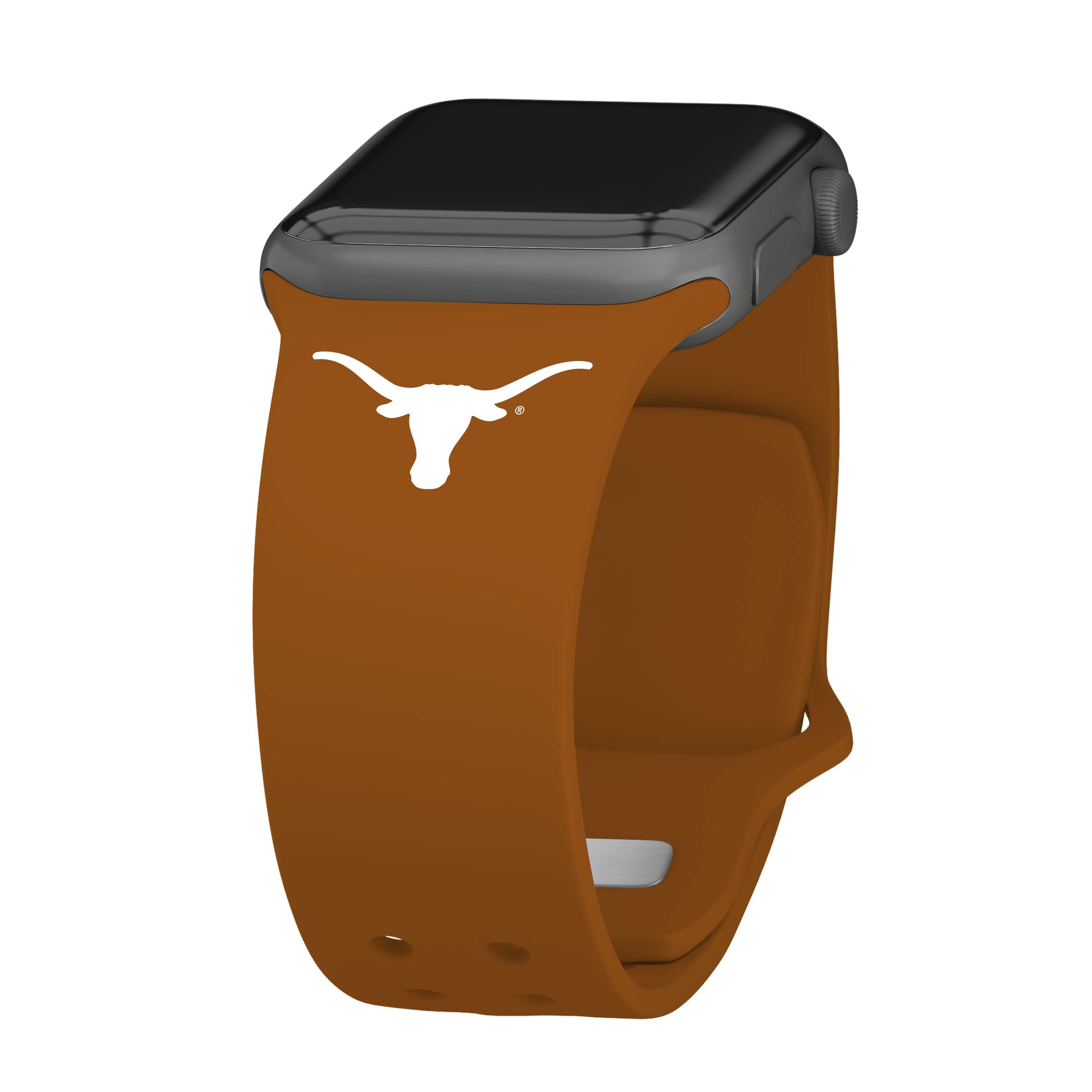 Texas Longhorns Silicone Sport Band for Apple Watch - Durable, Comfortable Wristband for Workouts, Sports & Daily Use - Officially Licensed UT Longhorns Fan Gear