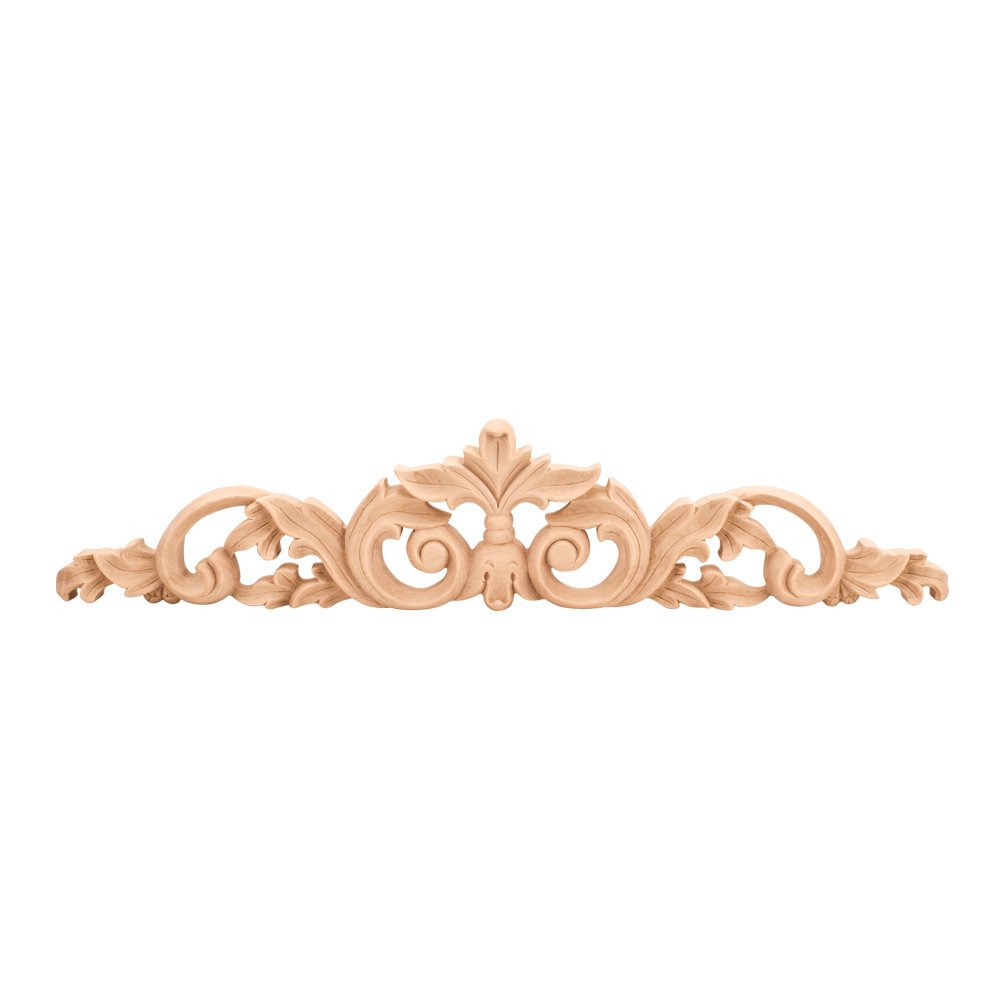 20 Inch Decorative Hand Carved Wood Onlay - Premium Rubberwood Wall Decor for Living Room, Bedroom & Dining Room - Elegant Home Interior Design Accent Piece