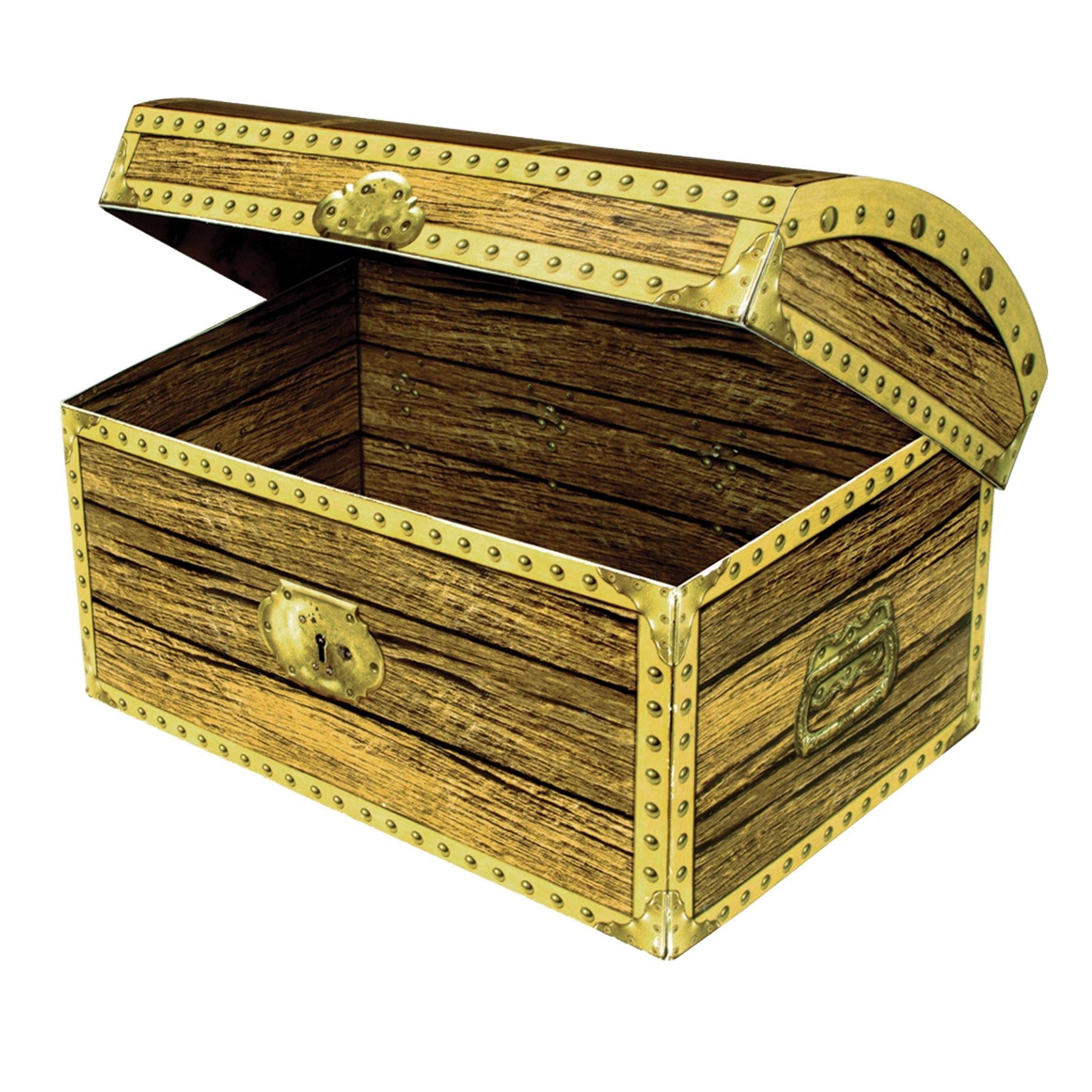 12 Pack Beistle 5.5 Inch Treasure Chest Party Box - Pirate Themed Party Decorations for Kids Birthday, Halloween & Themed Events