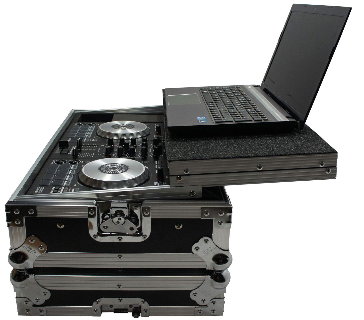 Harmony Audio HCDDJSBLT Flight Glide Laptop Stand DJ Case - Compatible with Numark Mixtrack Pro II | Portable DJ Equipment for Live Performances & Studio Mixing