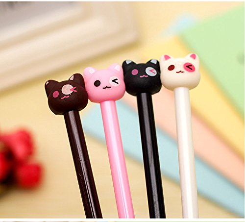 Cute Cartoon Bear Gel Pens - 6 Pack Fun Creative Ballpoint Pens for School, Office & Note Taking - Perfect Gift for Students & Stationery Lovers