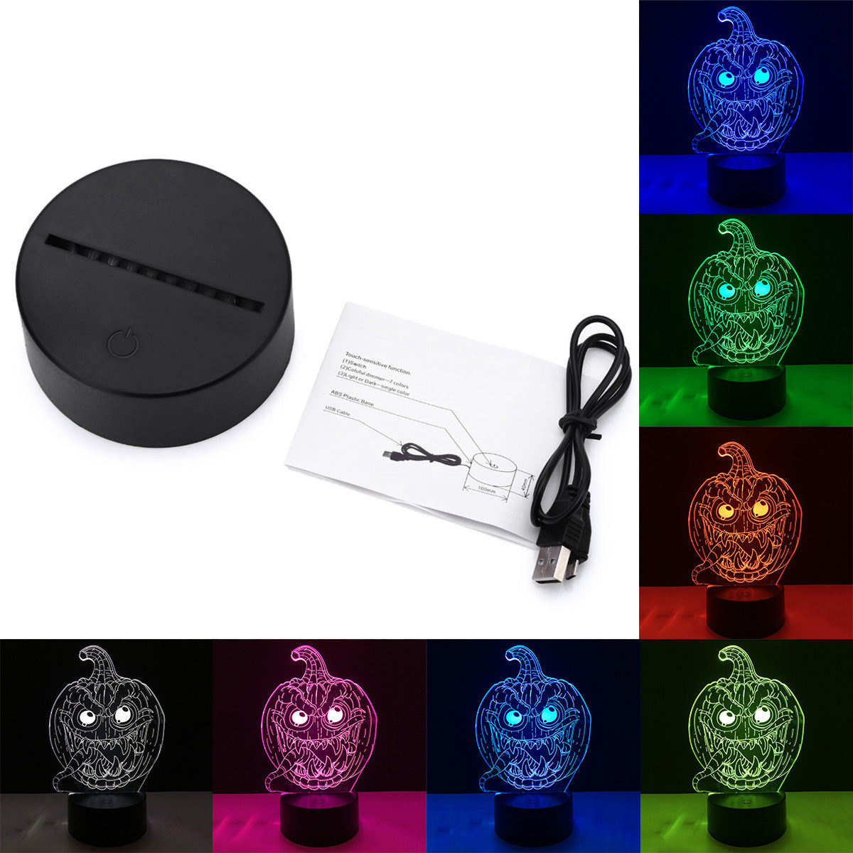 Halloween Pumpkin Lantern Decorations - Spooky Jack O'Lantern LED Light for Party, Home & Outdoor Decor