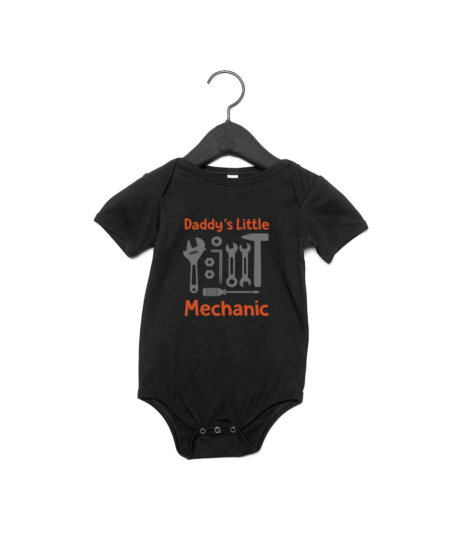 GKrepps Daddy's Little Mechanic Organic Baby Bodysuit - Cute Newborn Romper for Boys & Girls - Perfect for Playtime, Family Photos & First Birthday Outfits