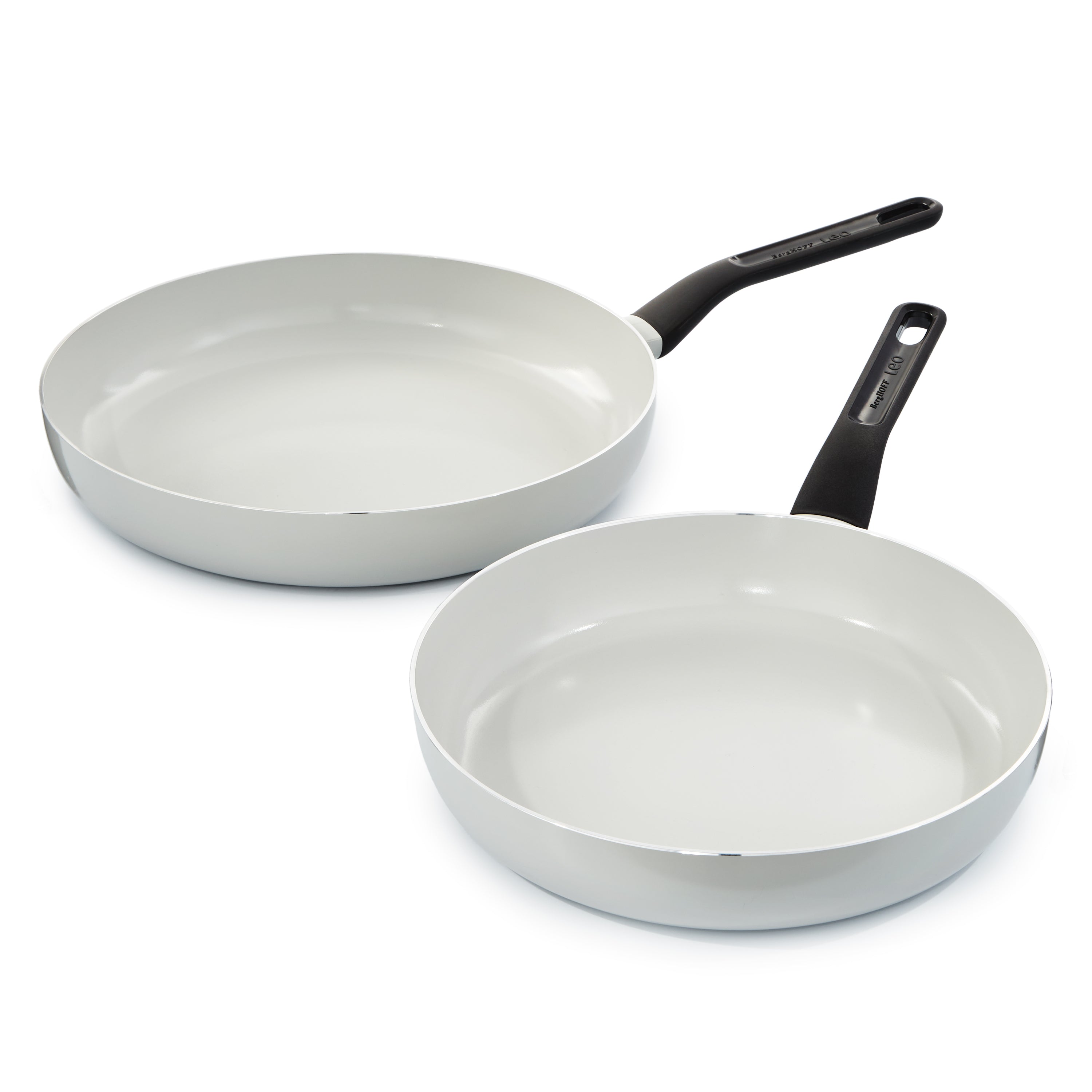 BergHOFF Leo Glints 2-Piece Nonstick Ceramic Frying Pan Set - Large Skillet for Sauteing, Frying & Cooking | Perfect for Home Kitchen & Professional Chefs