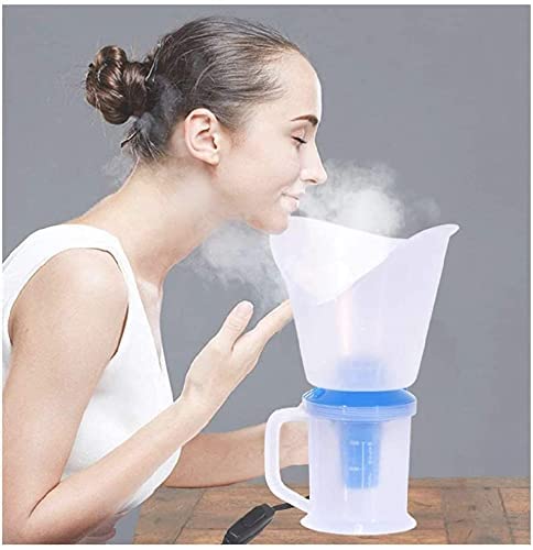 GrabSmart 3-in-1 Vaporizer Machine - Facial Steamer & Nose Inhaler for Cold, Cough & Skin Care | Portable Nebulizer for Home & Travel Use (Blue)