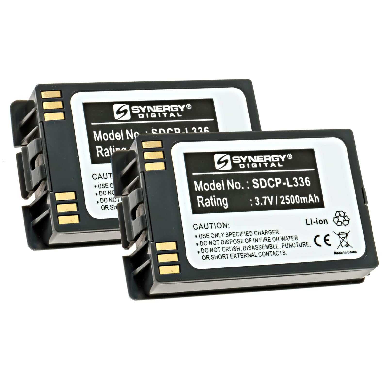 Synergy Digital Cordless Phone Batteries - 2 Pack Li-ion 3.7V 2500mAh Replacement Battery for Avaya 3641, 3645, BATT-BPL200, BPL100, PBP0850 - Perfect for Home & Office Cordless Phones with Long-Lasting Power