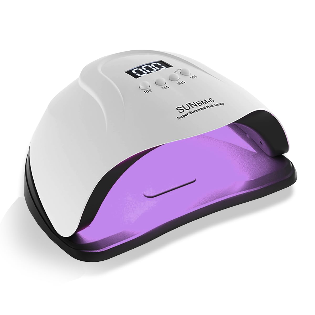 280W LED UV Nail Lamp - Professional Gel Nail Dryer for Acrylic & Gel Polish - Fast Curing Nail Light with 48 LED Bulbs - Perfect for Home Salon, Nail Art Studio & DIY Manicures (White)