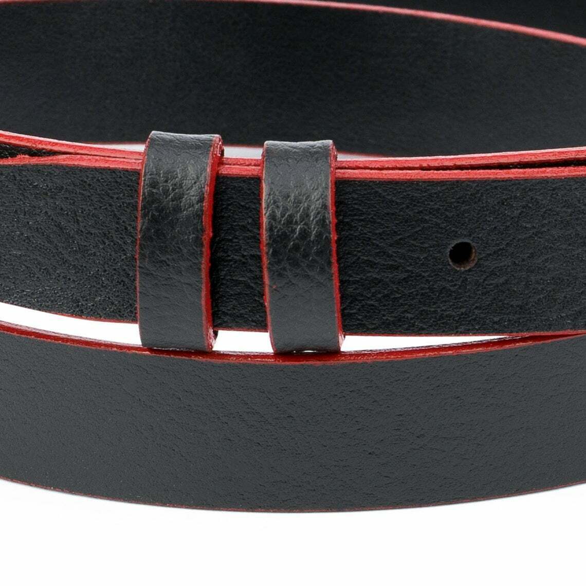 1 Inch Black Leather Belt Strap Replacement for Montblanc - Slim Narrow Design for Men & Women - Perfect for Office, Formal Events & Everyday Wear