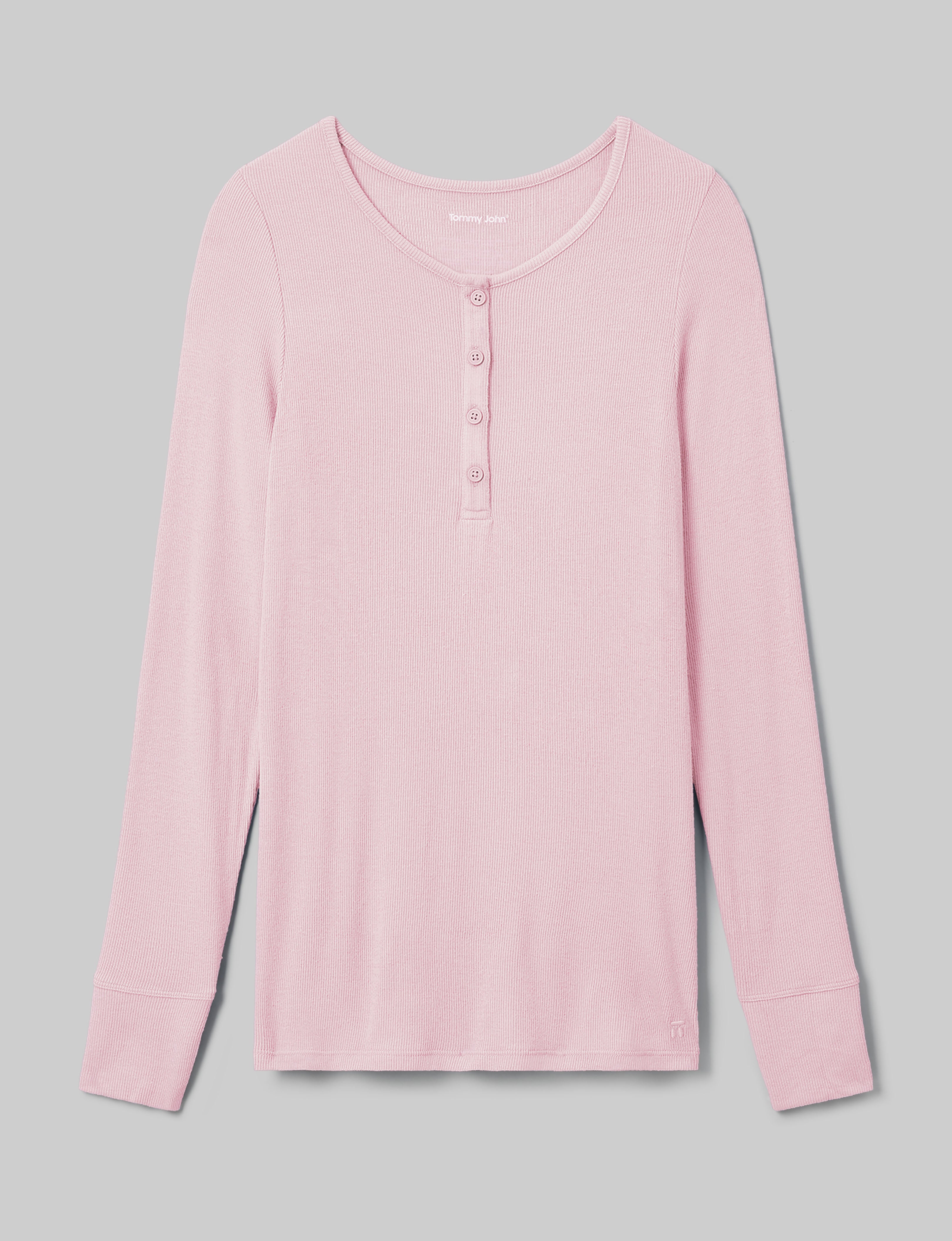 Women's Casual Henley T-Shirt - Soft Long Sleeve Button Down Shirt for Relaxing at Home, Weekend Outfits & Layering