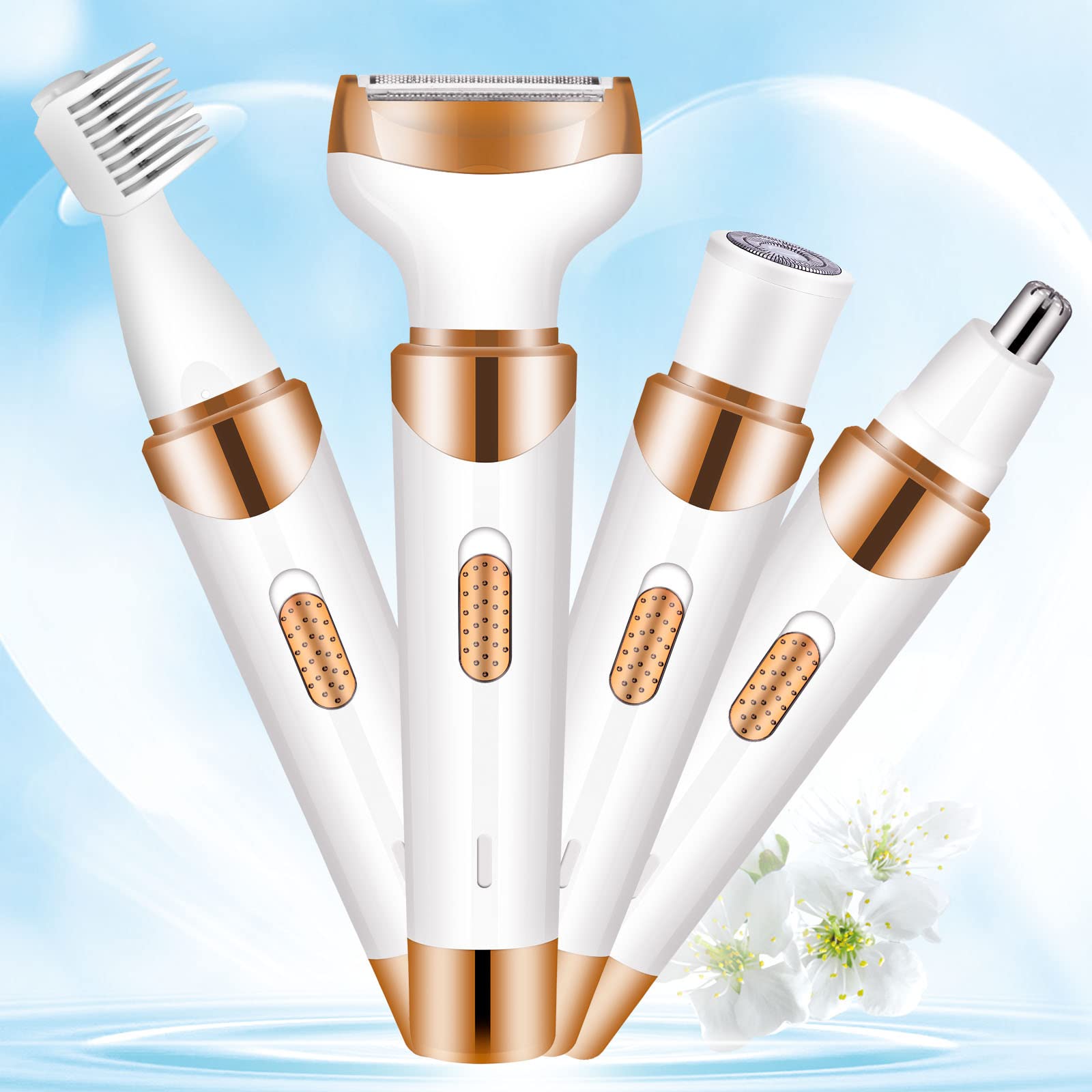 Best Electric Razors for Women - Smooth & Painless Hair Removal - Waterproof & Cordless Design for Shaving, Bikini Line & Legs - Perfect for Travel, Gym & Home Use