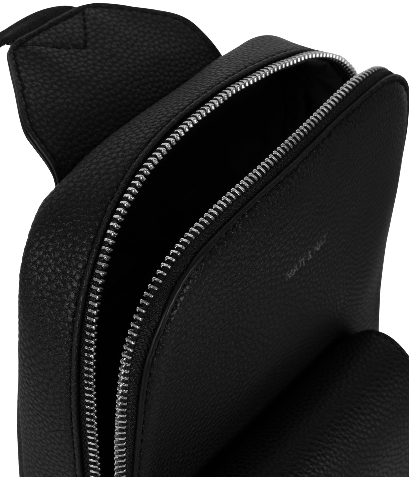 Matt & Nat Allar Sling Bag - Waterproof Vegan Leather Crossbody Bag for Men & Women - Perfect for Travel, Gym & Everyday Use (Black)