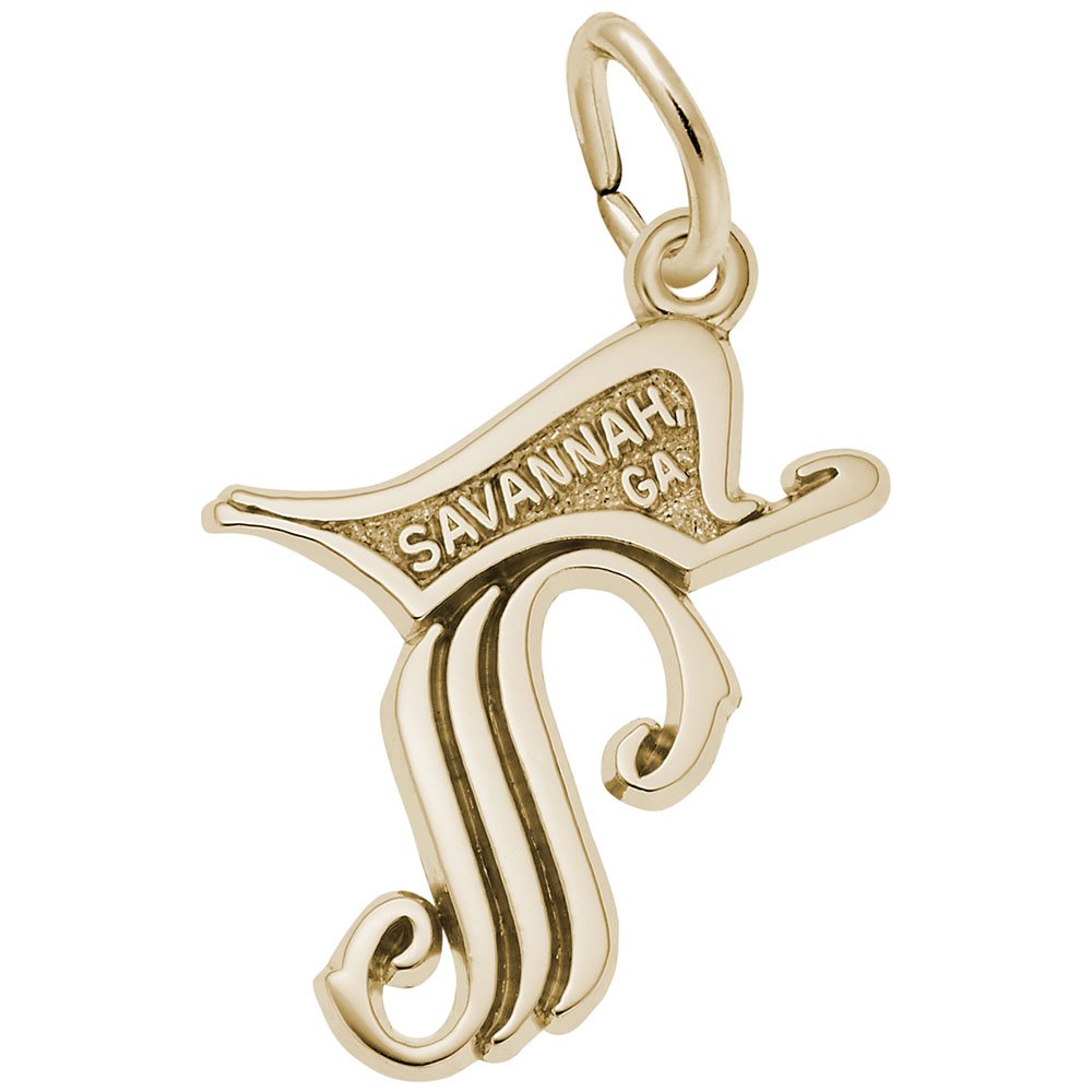 10k Yellow Gold Savannah Charm - Elegant Pendant for Bracelets & Necklaces | Perfect for Gifts, Layering & Everyday Jewelry