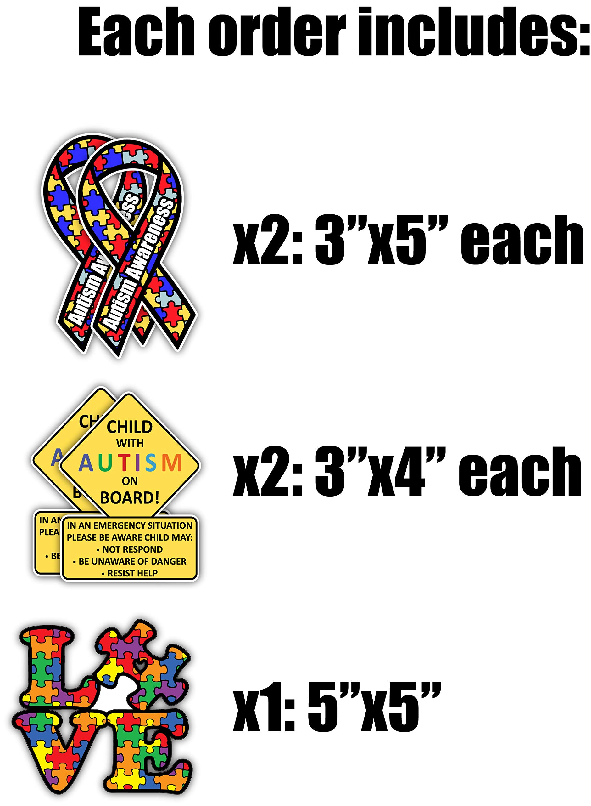 Autism Awareness Car Decal - 'Child with Autism On Board' Sticker for Vehicles, Laptops & Windows | Multiple Designs to Alert First Responders | Perfect for Autism Parents, Teachers & Supporters