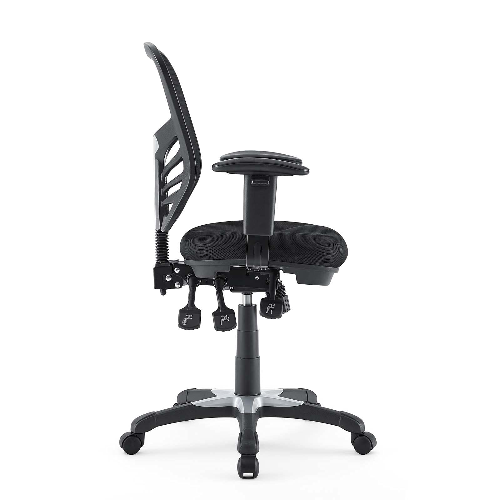Modway EEI-757-BLK Ergonomic Mesh Office Chair with Adjustable Lumbar Support - Black Executive Chair for Home & Office Workspaces, Perfect for Long Hours of Computer Work and Video Conferencing