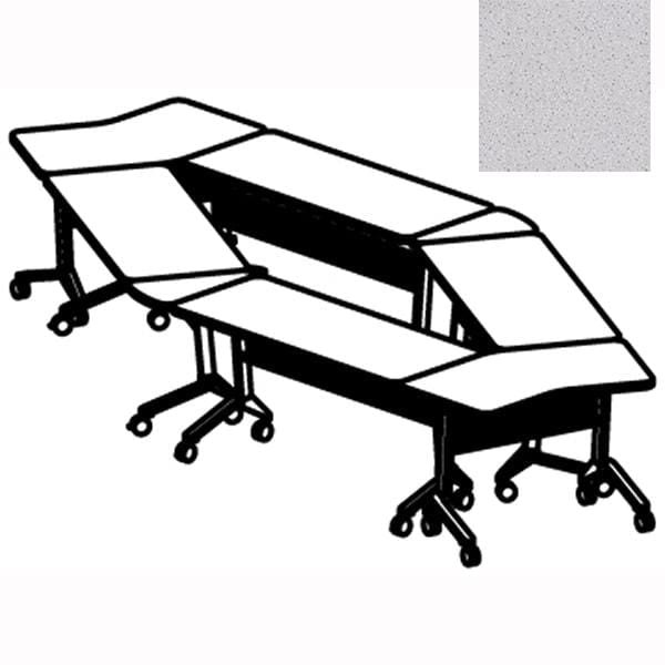 Safco Mayline FLIP N GO Training Table Set - Foldable & Portable Conference Table - Folkstone Finish [FLIP1FLK4] - Perfect for Meetings, Training Sessions & Office Workspaces