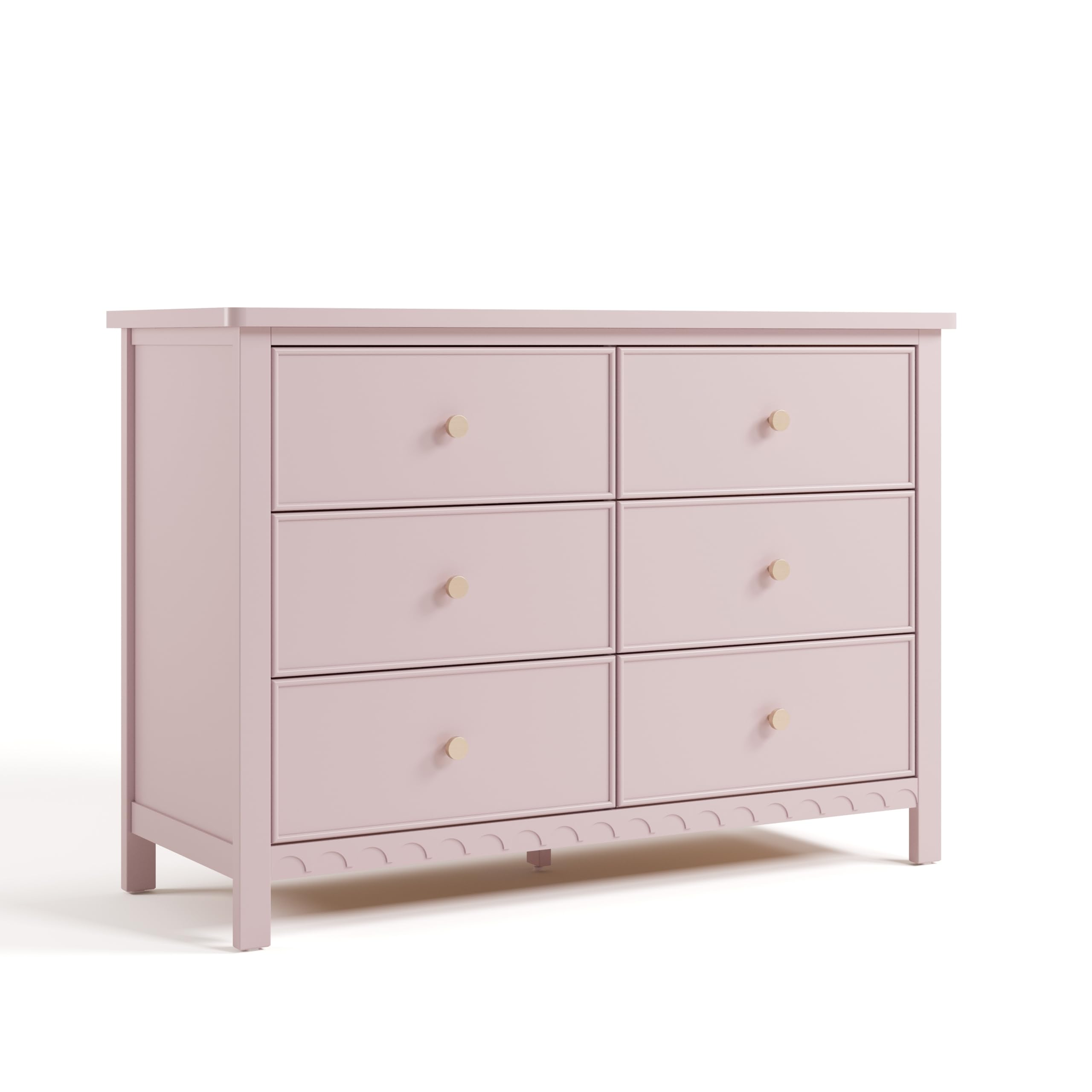 Graco Sasha 6-Drawer Dresser in Blush - GREENGUARD Gold Certified Nursery & Bedroom Dresser with Spacious Storage, Interlocking Drawer System, Easy Assembly - Perfect for Baby Room Organization & Home Storage Solutions