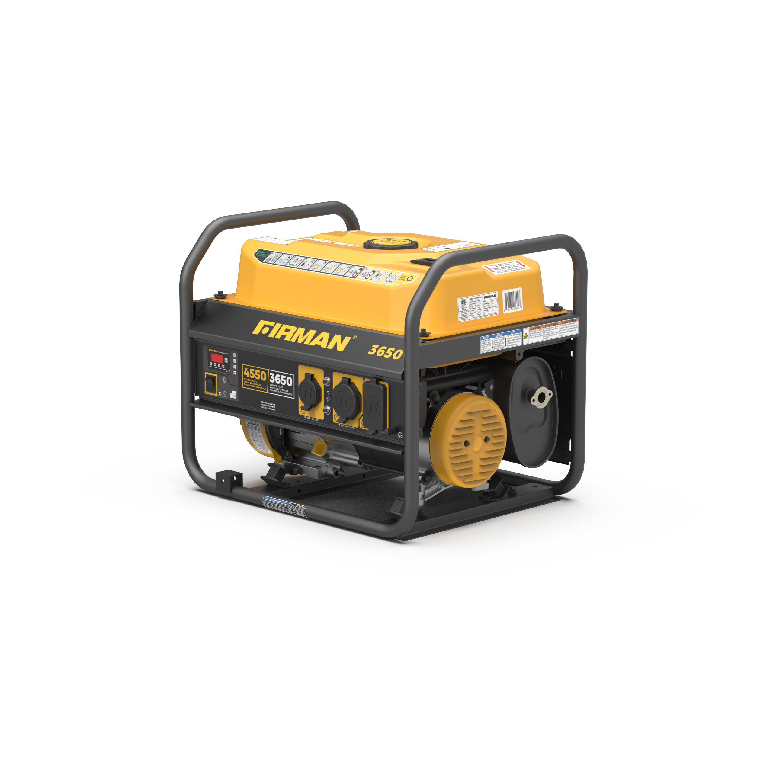4550W Portable Gas Generator with Recoil Start - 120V Power for Camping, Emergencies & Outdoor Activities
