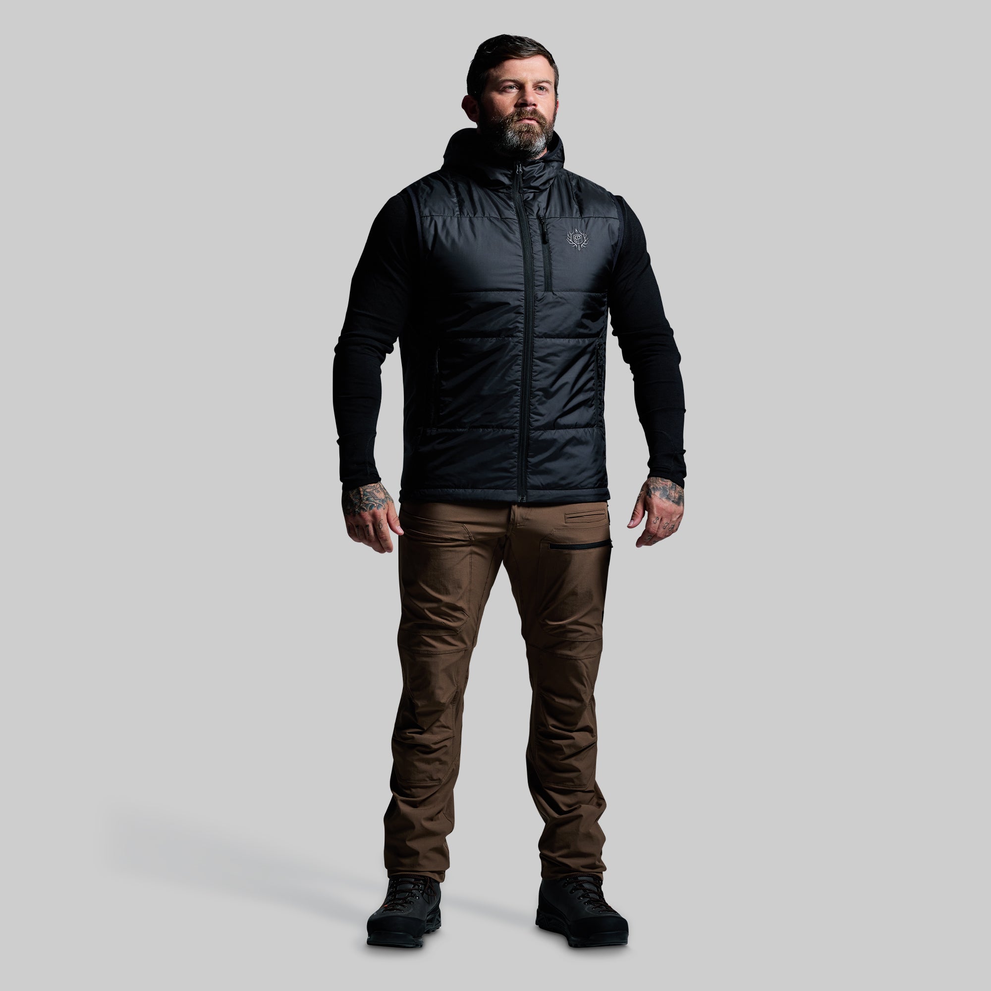 Men's Winter Tundra Vest - Lightweight Insulated Puffer Vest for Outdoor Activities (Black) - Perfect for Hiking, Camping & Cold Weather Layering