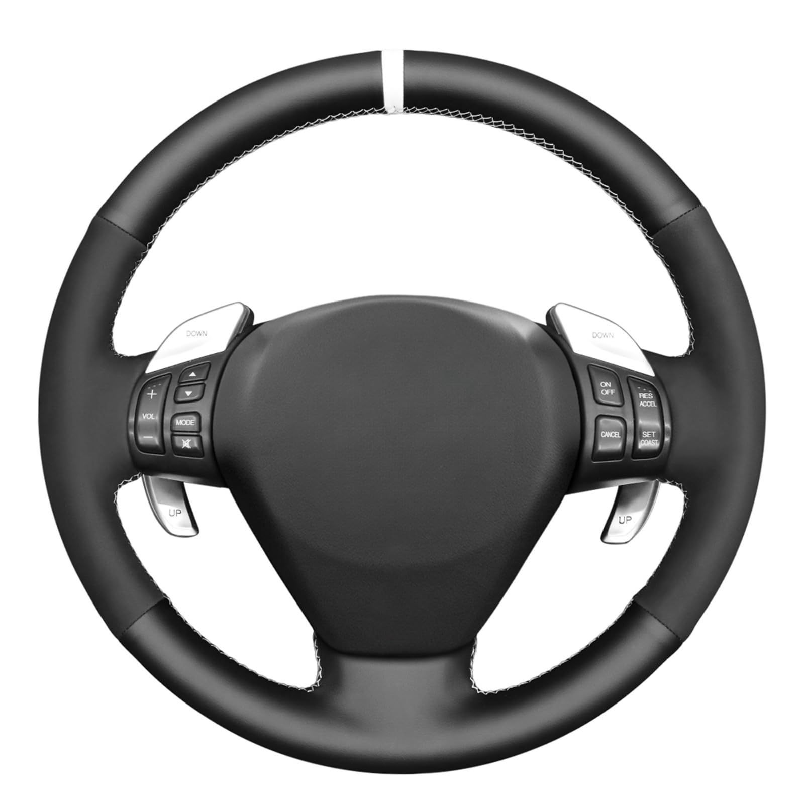 Premium MEWANT Suede & Genuine Leather Steering Wheel Cover for Mazda RX-8 RX8 - Hand-Stitched, Non-Slip Grip for Enhanced Driving Comfort (Perfect for Daily Commutes & Road Trips)