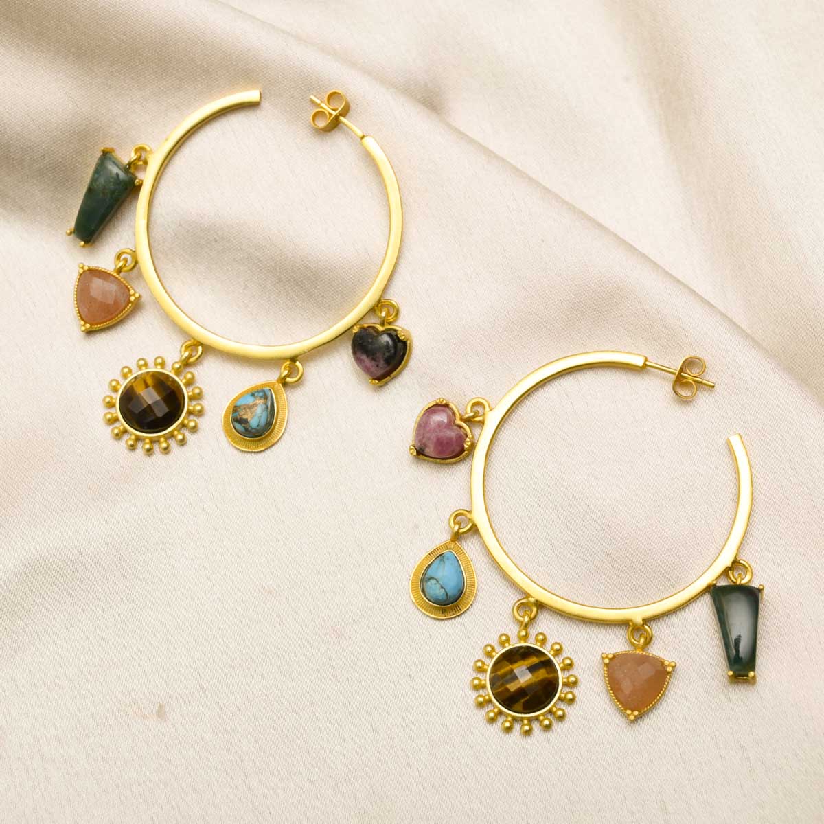 Dream in Colour Hoop Earrings for Women - Trendy Gold & Silver Fashion Jewelry - Perfect for Parties, Weddings & Everyday Wear