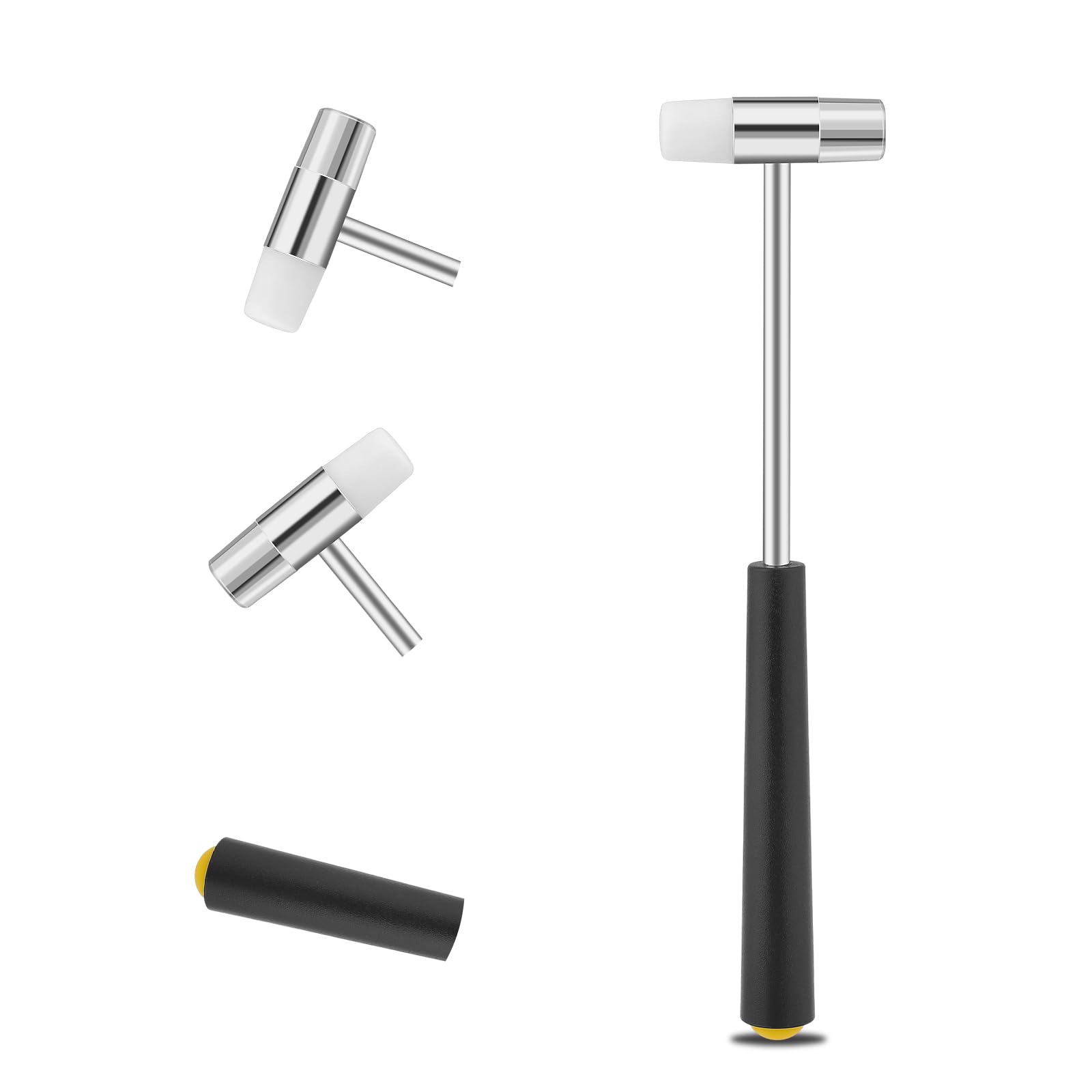 Dual Head Mini Hammer - 6.88 Inch Lightweight Plastic & Metal Jewelry Hammer for DIY Crafts, Watch Repair, Leatherworking, Woodworking & Instrument Tuning | Perfect for Home Workshops & Hobby Projects