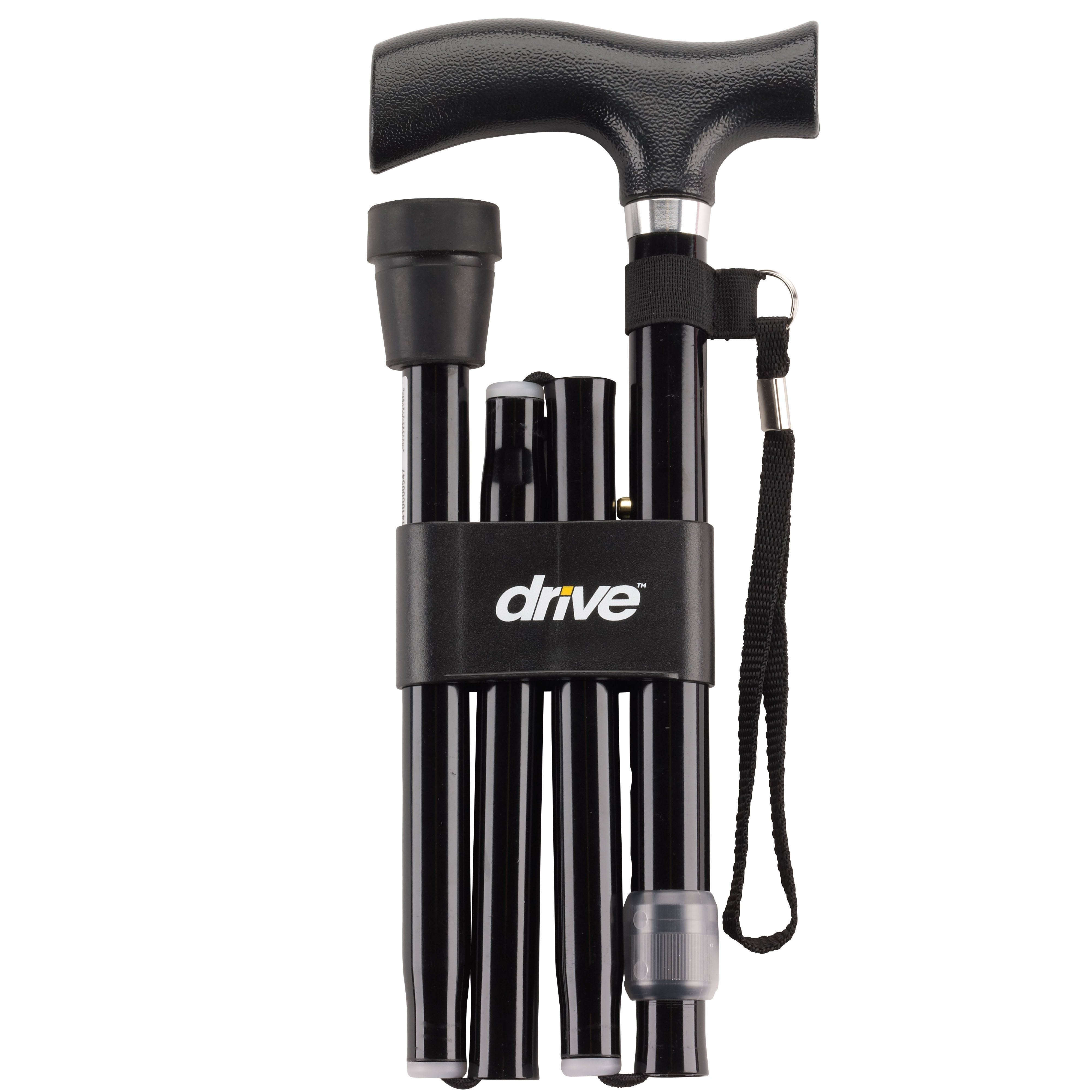 Heavy Duty Folding Cane - Lightweight Adjustable Walking Stick with T-Handle for Seniors & Adults - Perfect for Travel, Hiking, and Daily Mobility Support
