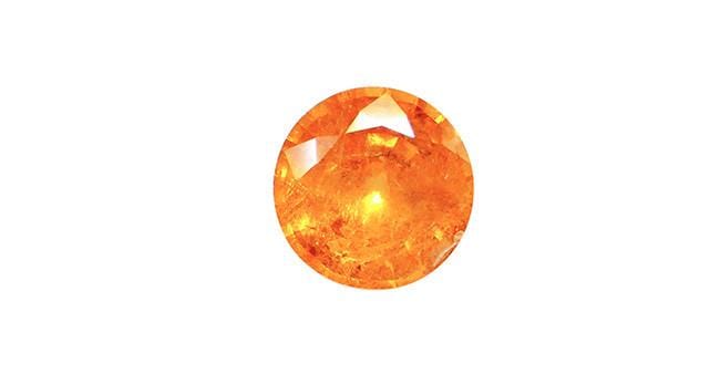 6.89ct Natural Spessartite Garnet Round Loose Gemstone - Perfect for Jewelry Making, Engagement Rings & Collector's Gems