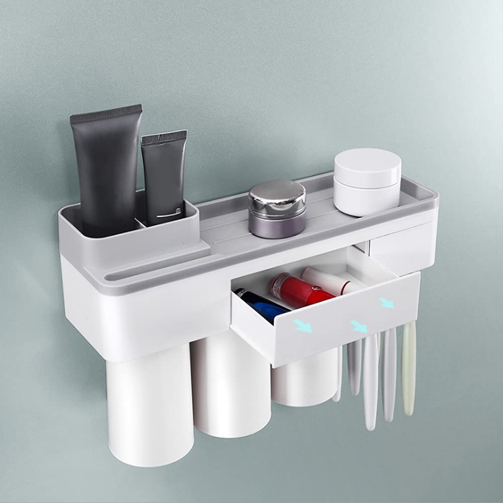 Tnfeeon Toothbrush Holder & Organizer - Eco-Friendly Bathroom Storage Rack for Toothbrushes - Perfect for Small Spaces, Vanity Organization & Travel Essentials