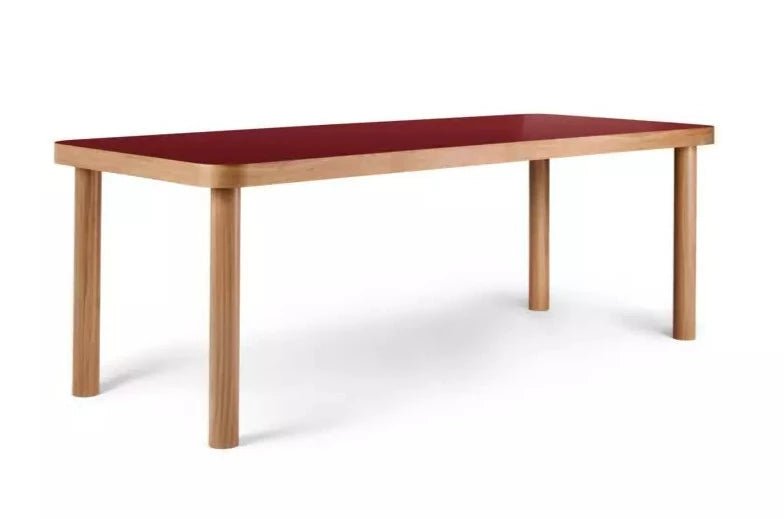 GTV Saule Modern Dining Table - Solid Wood Kitchen Table for 6-8 People - Perfect for Family Gatherings & Dinner Parties