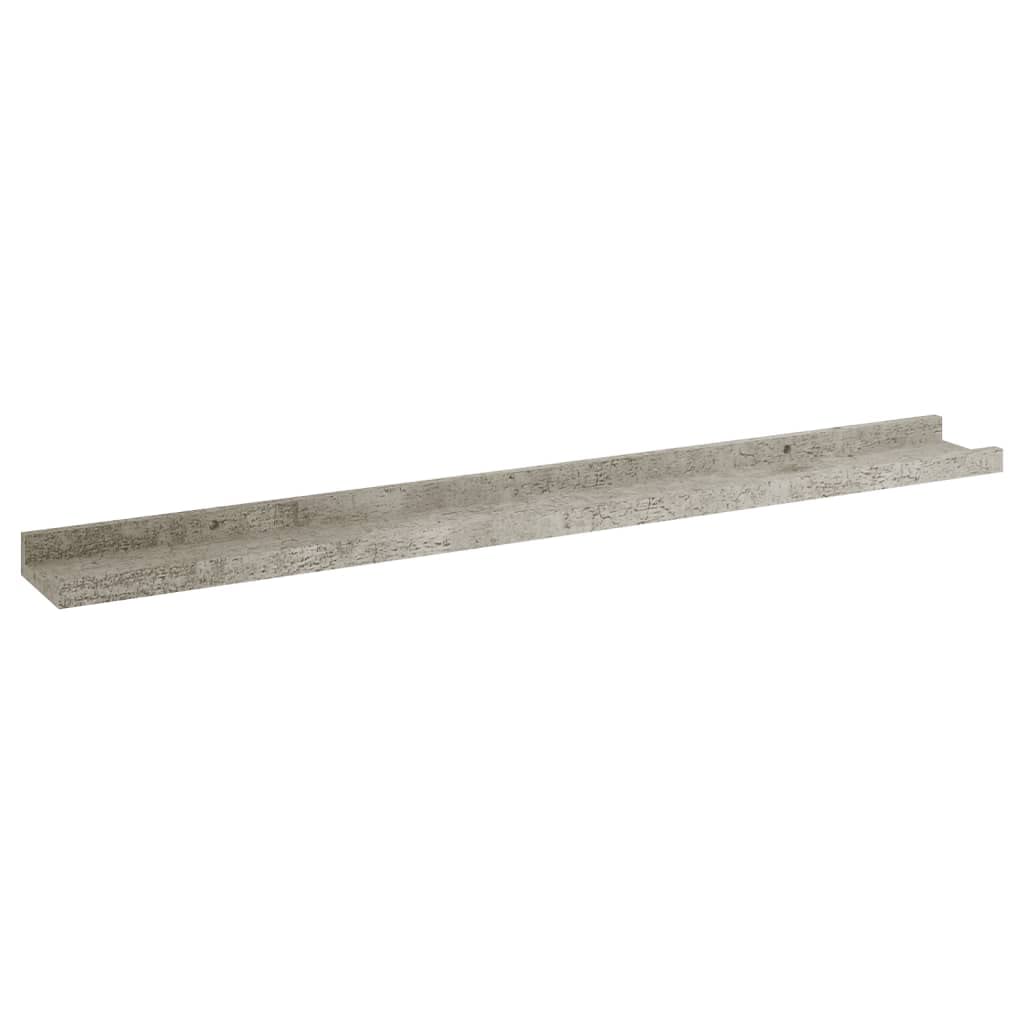 Floating Shelf Wall Mount - Set of 2 Concrete Gray Wall Shelves 31.5