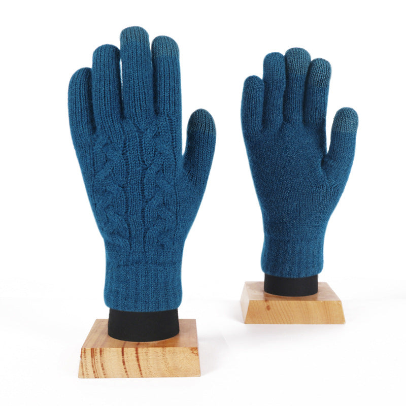 Warm Fleece Touch Screen Knitted Gloves for Winter - Soft Thermal Texting Gloves for Smartphones - Perfect for Outdoor Activities, Running, Hiking & Commuting
