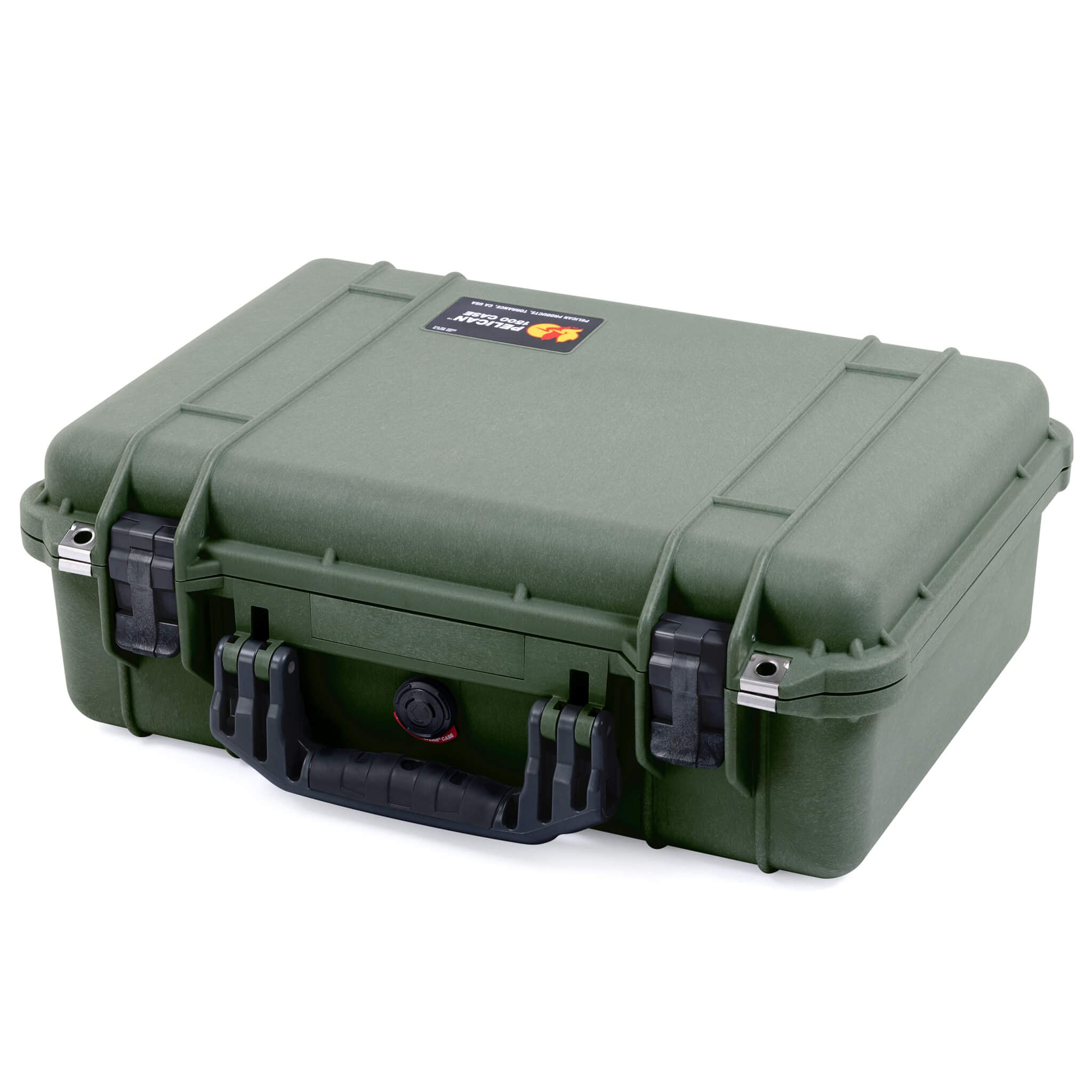 Pelican 1500 Protective Case OD Green with Black Handle & Latches | Includes Customizable Foam Insert | Waterproof, Shockproof & Dustproof Hard Case for Camera, Drone, Firearm & Outdoor Gear Protection