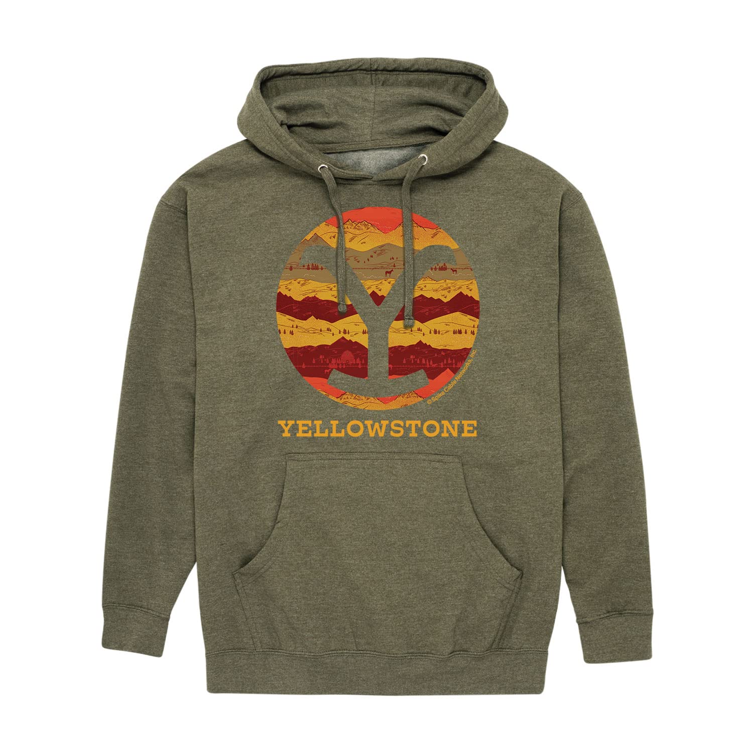 Yellowstone Men's Pullover Hooded Fleece Sweatshirt | Soft & Warm Hybrid Apparel | Perfect for Outdoor Camping & Casual Wear