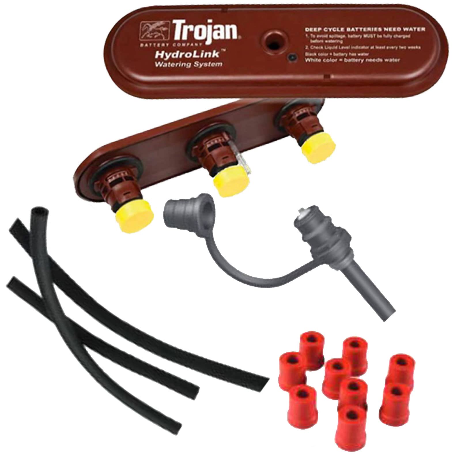 Trojan HydroLink Watering System Kit for 48V & 12V Club Car Golf Carts - Fast USA Shipping | Battery Maintenance for Golf Courses & RV Power Supply