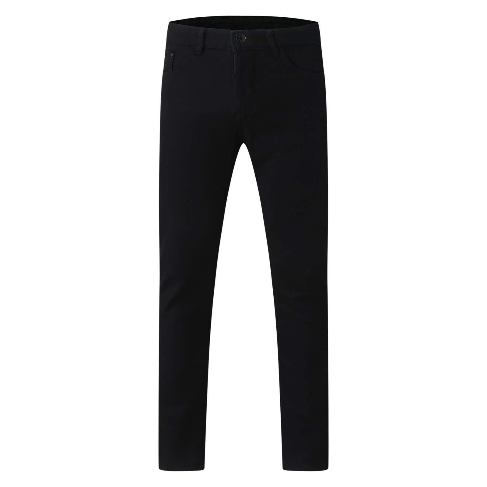 **Men's Stretch Jeans Slim Fit Fleece-Lined Straight Leg Pants - Comfortable & Warm for Winter, Outdoor Activities & Casual Wear**