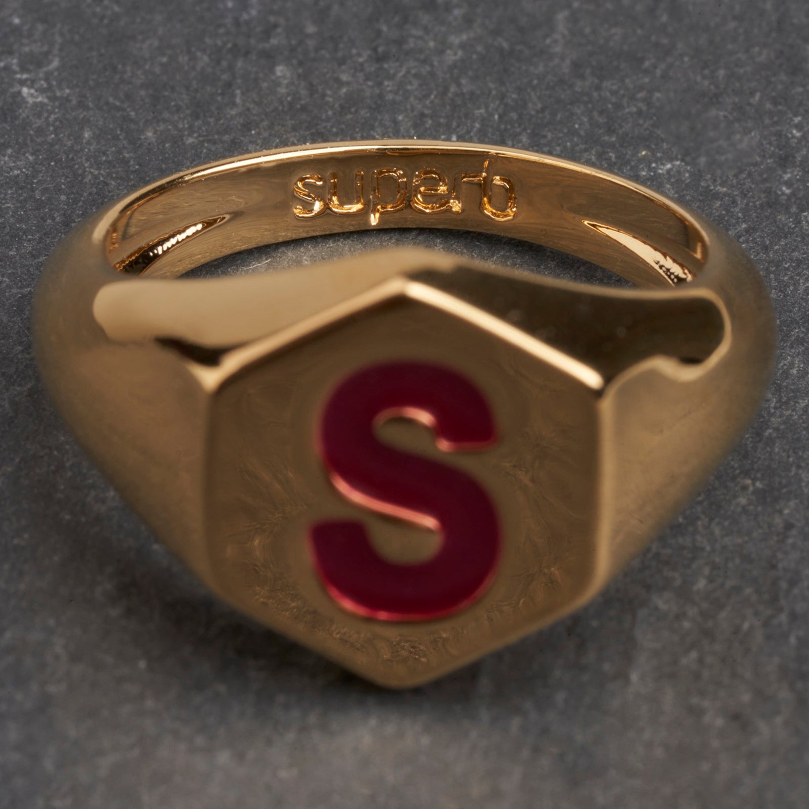 Hexagonal Garnet Gold Ring for Women - Elegant Vintage Jewelry Gift for Anniversary, Birthday & Special Occasions