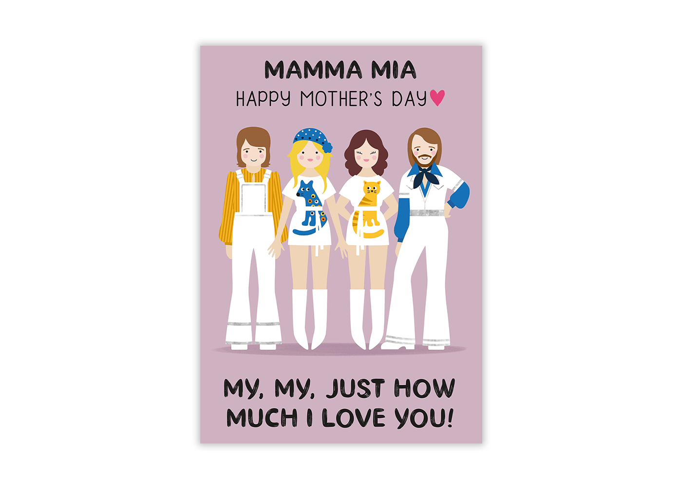 ABBA Mamma Mia Happy Mother's Day Greeting Card - Perfect for Mom's Birthday, Thank You Gift & Special Occasions