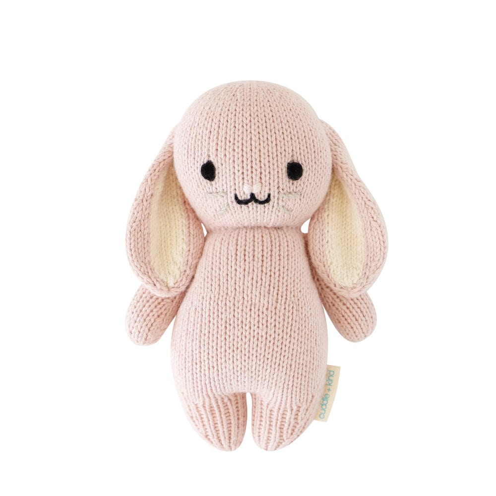 Cuddle+Kind Organic Cotton Baby Bunny Plush Toy - Soft & Huggable Stuffed Animal for Newborns, Toddlers & Kids | Perfect for Nursery Decor, Baby Shower Gifts & Cuddling Comfort