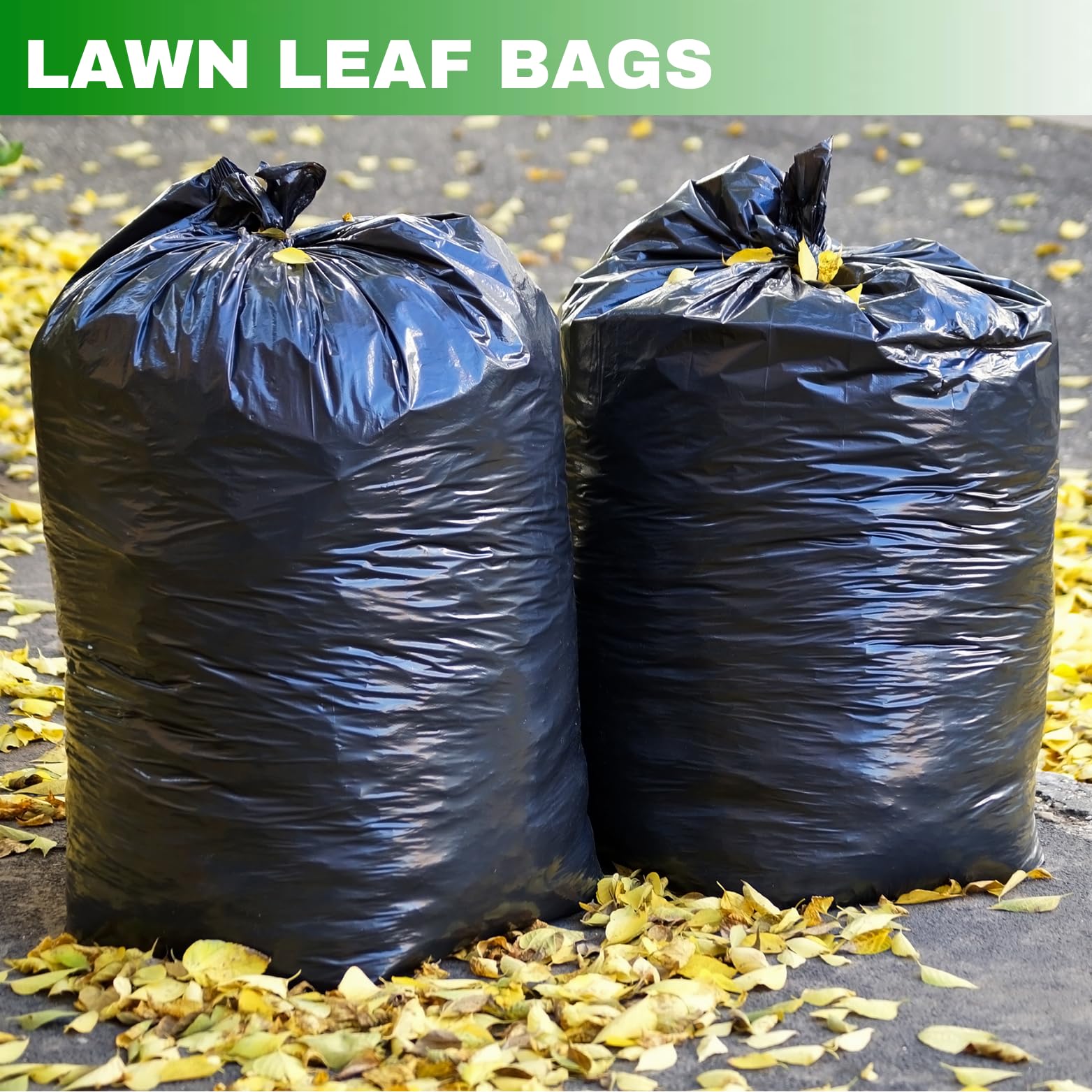 33 Gallon Trash Bags (250 Count Bulk) - 21 Micron Black Garbage Bags for 30-33 Gallon Trash Cans | Medium Duty Kitchen, Office & Bathroom Waste Bin Liners | Tear Resistant & Odor Control