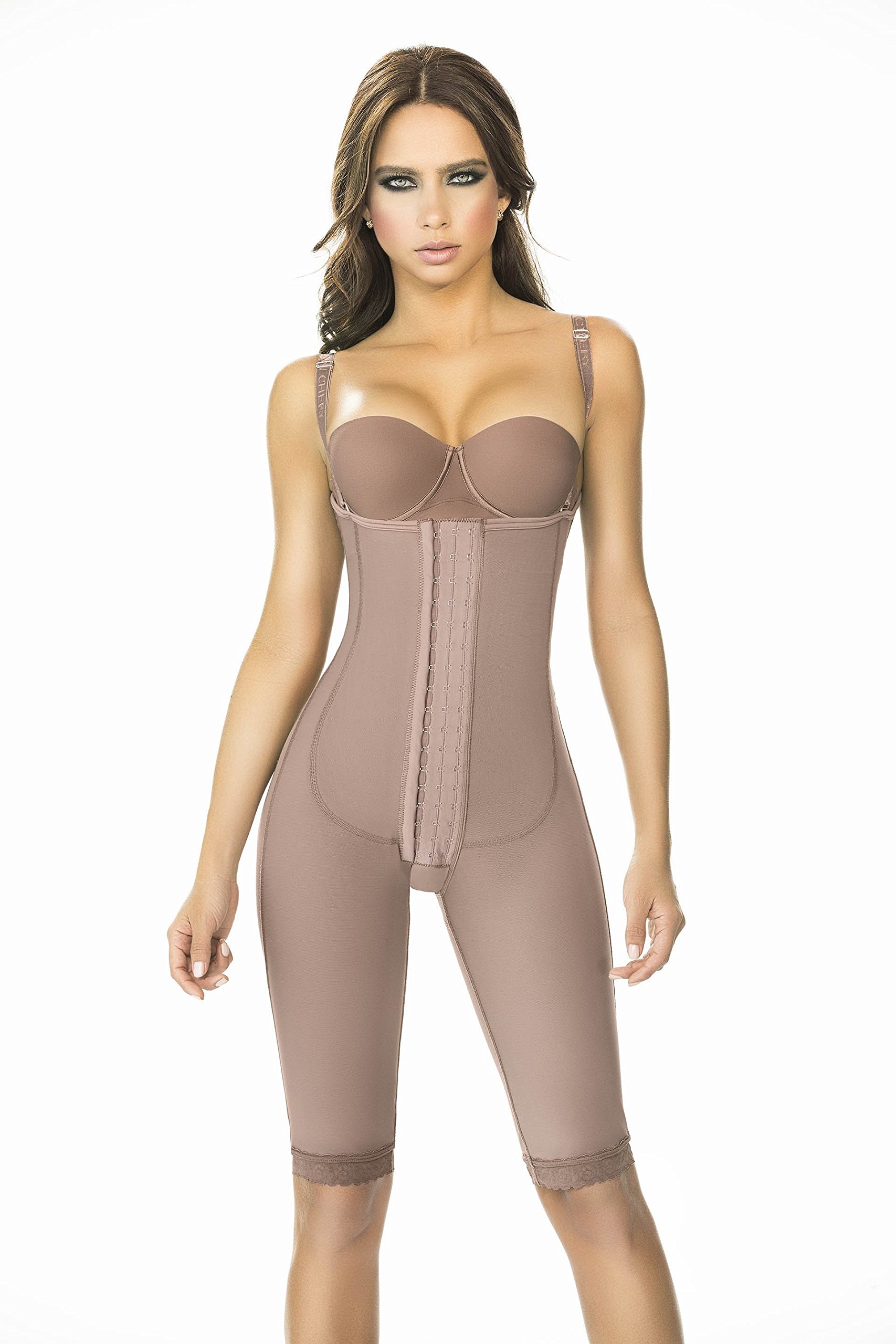 Ann Chery Women's Full Body Shapewear Bodysuit - Tummy Control, Waist Slimming & Lifting - Open Bust Design for Seamless Fit - Perfect for Dresses, Workout & Everyday Wear